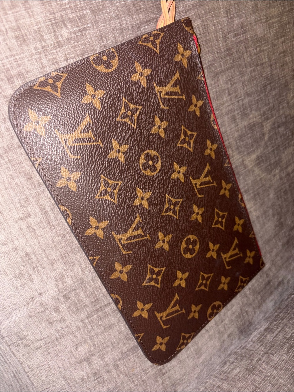 Louis Vuitton Brown Monogram Canvas Wristlet with Cherry Interior - Picture 2 of 7